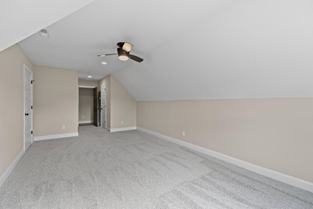 3083 Bridgewater Blvd, Morristown, TN 37814 - bonus room with a ceiling fan, light carpet, vaulted ceiling, and recessed lighting