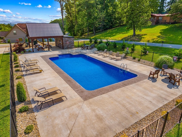 3083 Bridgewater Blvd, Morristown, TN 37814 - view of swimming pool with a patio area and a gazebo