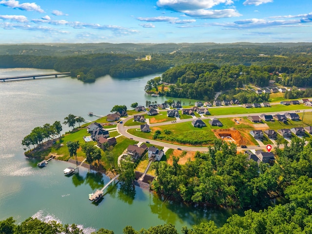 3083 Bridgewater Blvd, Morristown, TN 37814 - aerial view of property's location with a large body of water and a heavily wooded area