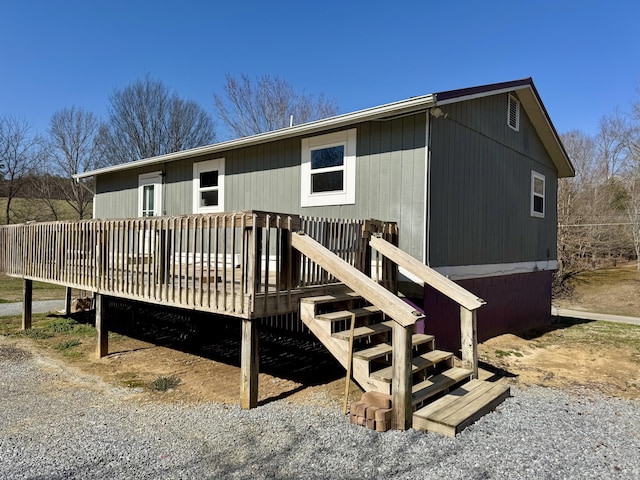 exterior space with a deck