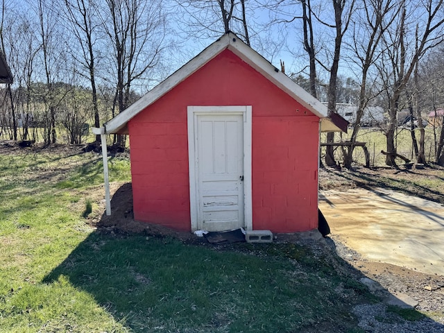 view of shed