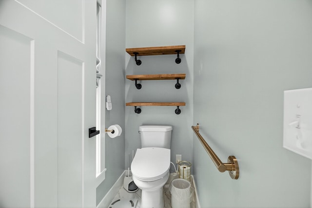 718 Mullins Dr, Sneedville, TN 37869 - bathroom with toilet and marble finish flooring