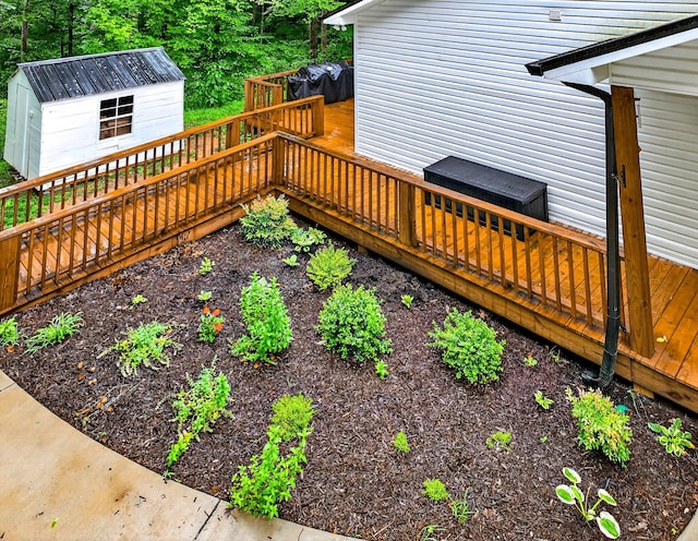 718 Mullins Dr, Sneedville, TN 37869 - deck with a shed