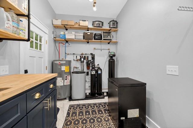 718 Mullins Dr, Sneedville, TN 37869 - utility room featuring water heater
