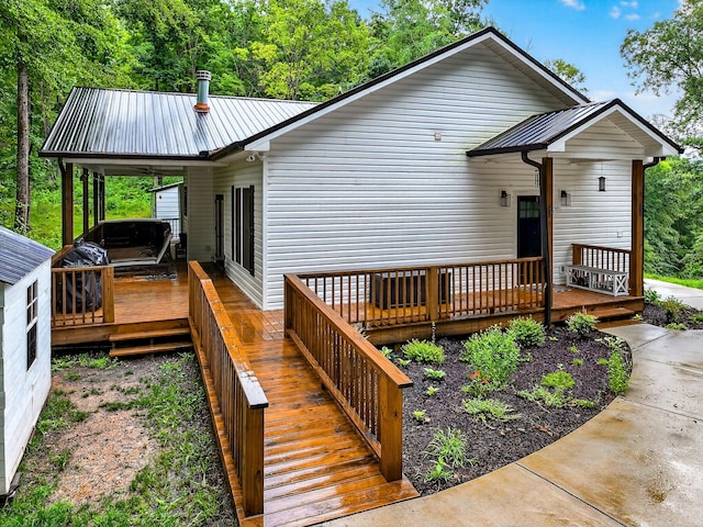 718 Mullins Dr, Sneedville, TN 37869 - view of wooden deck