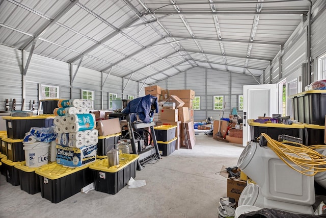 718 Mullins Dr, Sneedville, TN 37869 - garage featuring metal wall