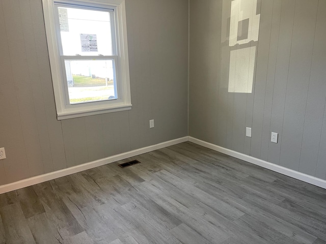 empty room featuring hardwood / wood-style flooring and plenty of natural light