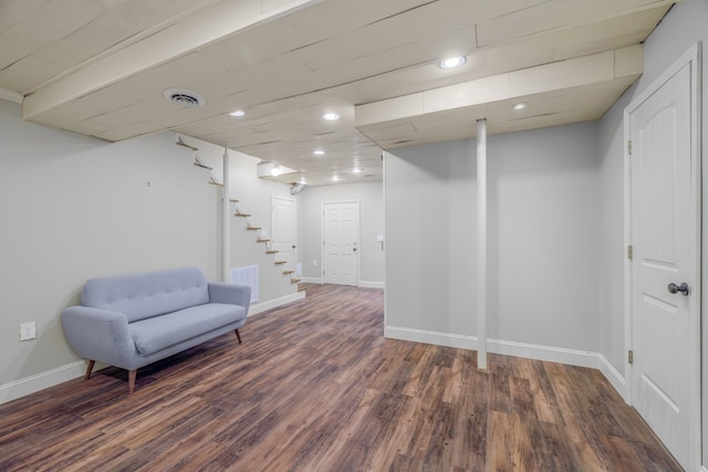 1790 Butterfly Ct, Whitesburg, TN 37891 - finished below grade area with stairs, baseboards, wood finished floors, and recessed lighting