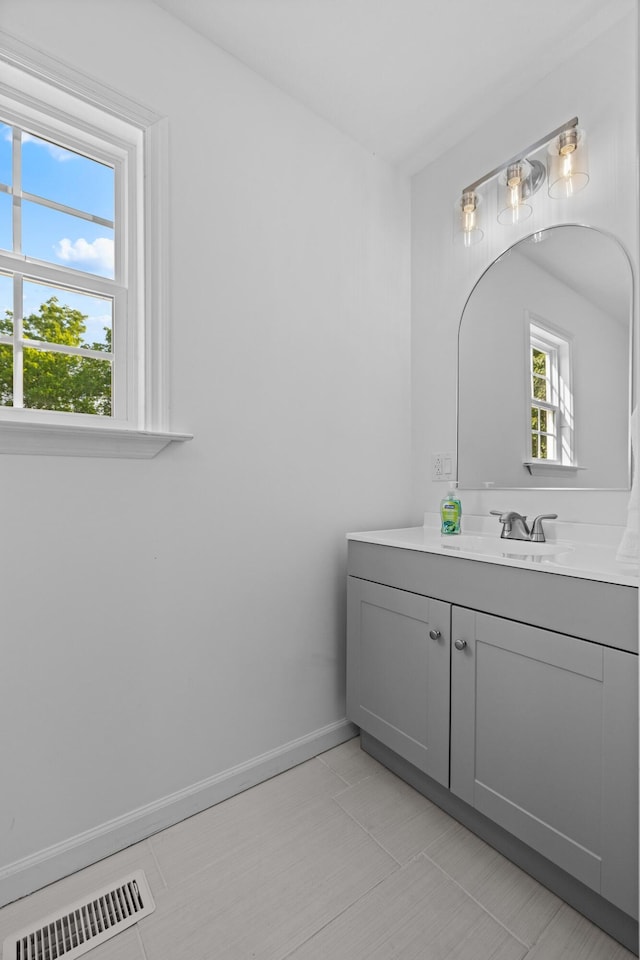 1790 Butterfly Ct, Whitesburg, TN 37891 - bathroom featuring vanity, baseboards, and tile patterned flooring