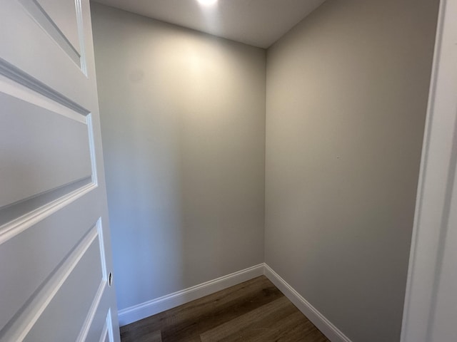 spare room featuring dark hardwood / wood-style floors