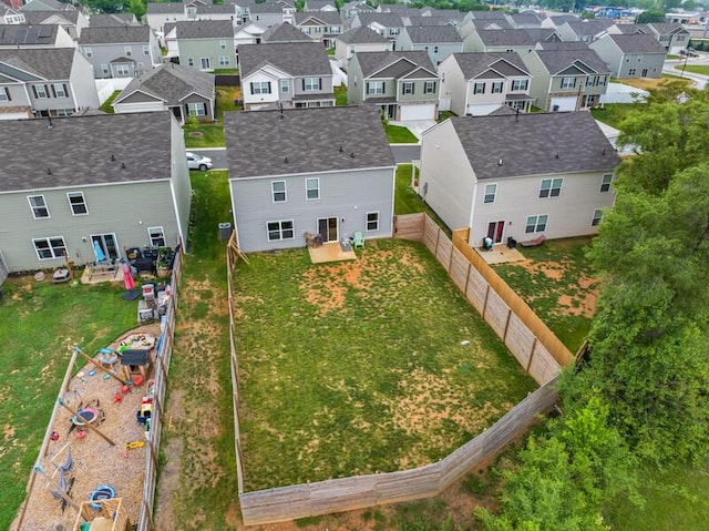 aerial view featuring a residential view