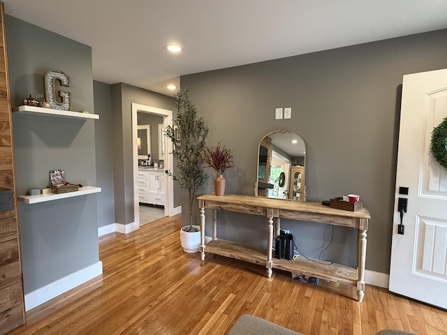 2466 Kidwell Ridge Rd, Morristown, TN 37814 - interior space with wood finished floors, baseboards, recessed lighting, and arched walkways