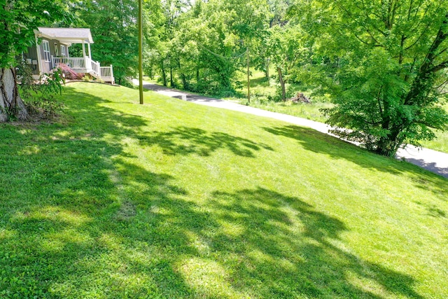 2466 Kidwell Ridge Rd, Morristown, TN 37814 - view of grassy yard with a porch
