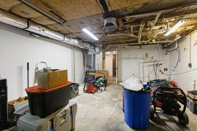 view of basement