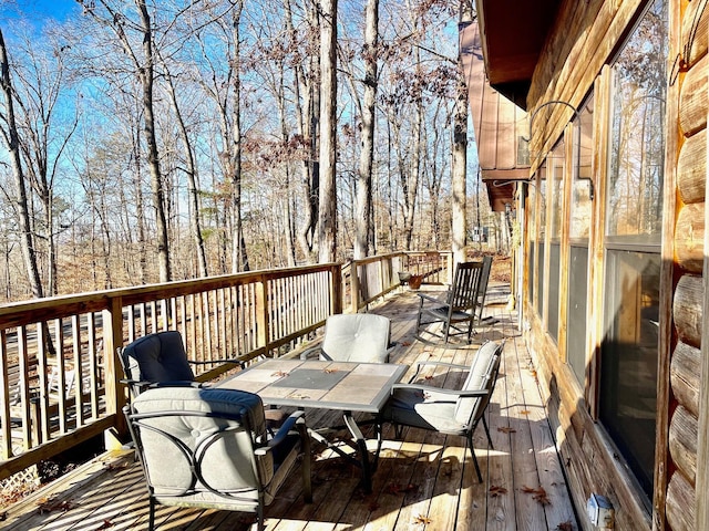 view of wooden deck