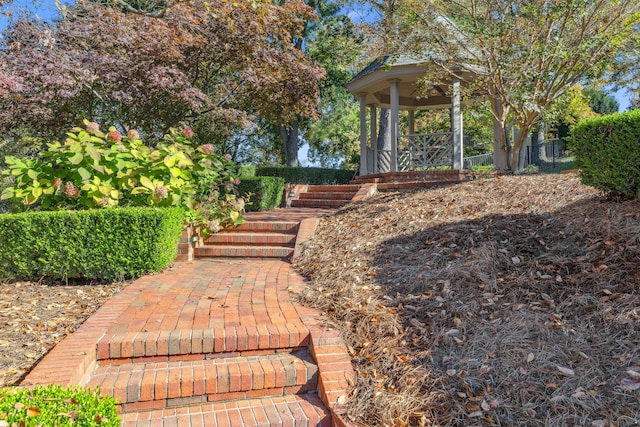 1442 Darbee Dr, Morristown, TN 37814 - view of yard featuring a gazebo and stairway