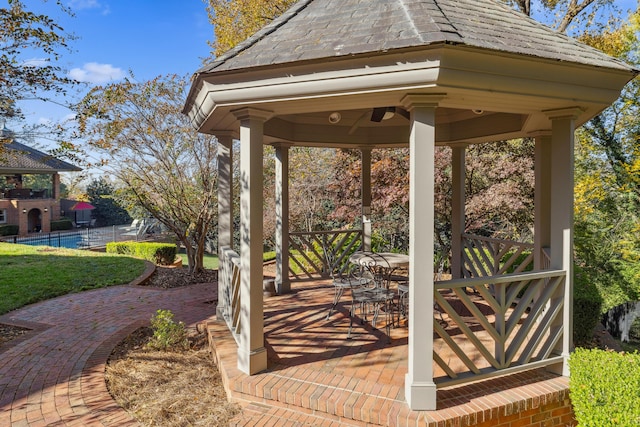 1442 Darbee Dr, Morristown, TN 37814 - view of patio / terrace with a gazebo