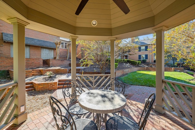 1442 Darbee Dr, Morristown, TN 37814 - view of patio / terrace with outdoor dining space and a ceiling fan