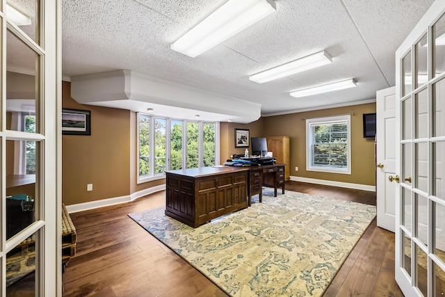 1442 Darbee Dr, Morristown, TN 37814 - home office with dark wood-type flooring and a textured ceiling