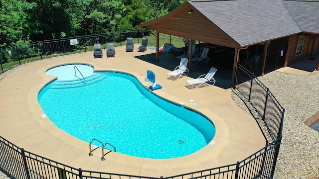 view of pool with a patio