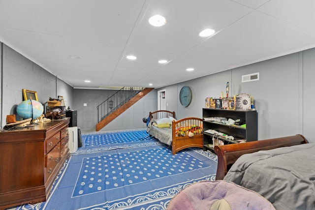 view of carpeted bedroom