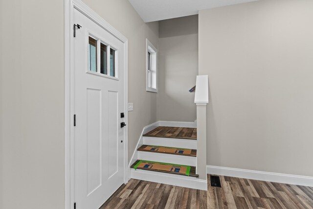 3183 Bridgewater Blvd, Morristown, TN 37814 - doorway to outside with baseboards and wood finished floors
