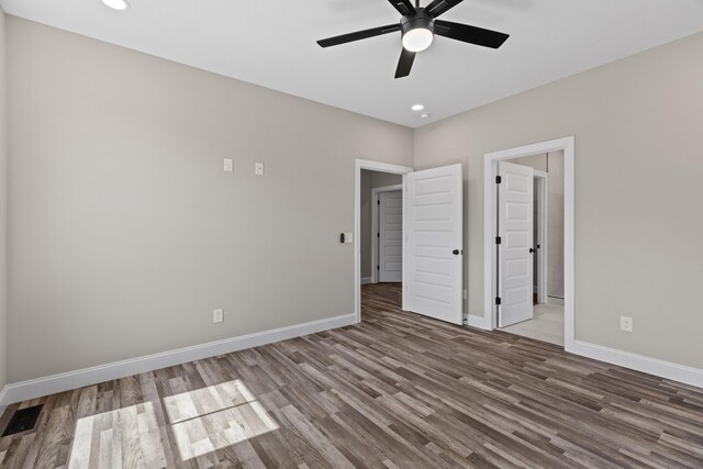 3183 Bridgewater Blvd, Morristown, TN 37814 - unfurnished bedroom with baseboards, recessed lighting, and wood finished floors