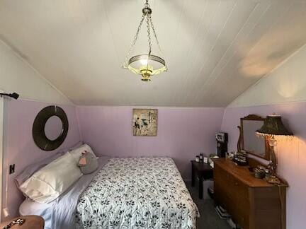 136 Stonewall Way, Cosby, TN 37722 - bedroom with carpet flooring and lofted ceiling