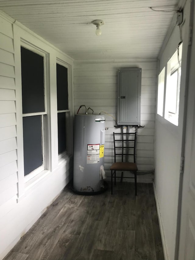 utilities with electric panel and water heater