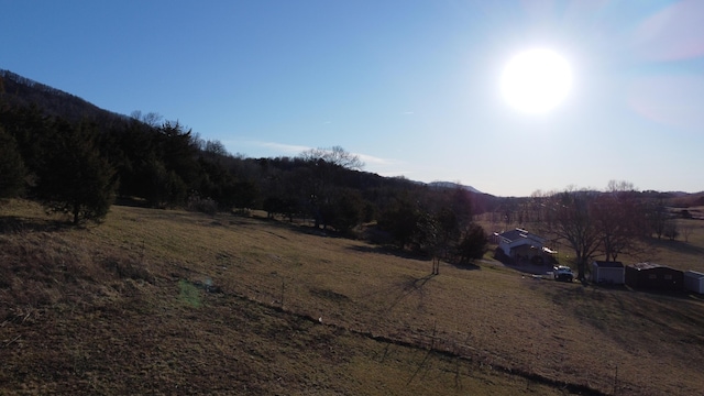 view of yard featuring a rural view