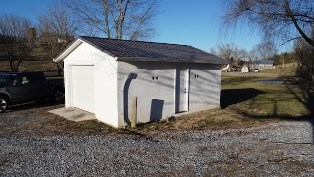 view of shed