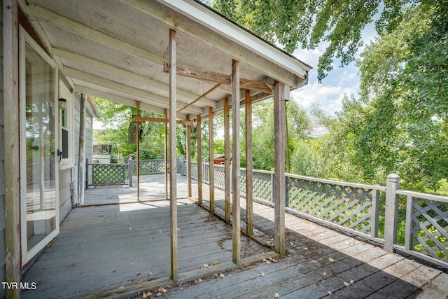 view of wooden deck