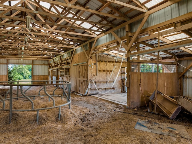 view of horse barn