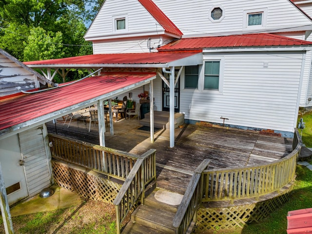 view of wooden deck
