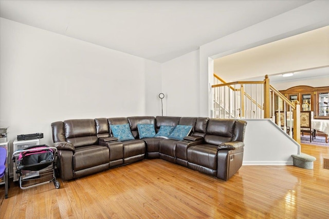 living room featuring hardwood / wood-style floors