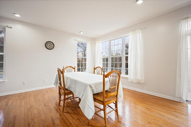 dining area featuring light hardwood / wood-style flooring