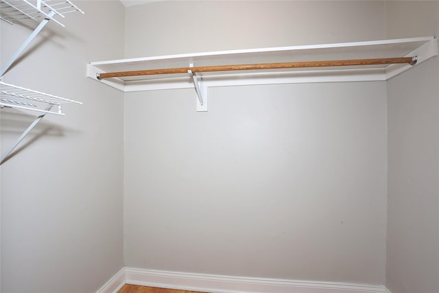 walk in closet featuring light wood-type flooring