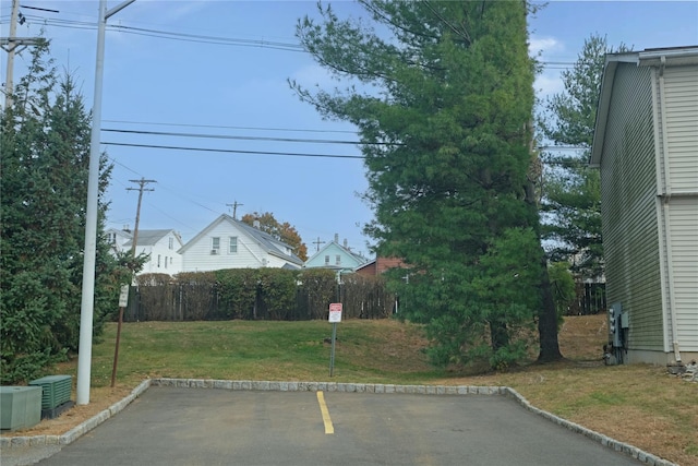 view of street with curbs