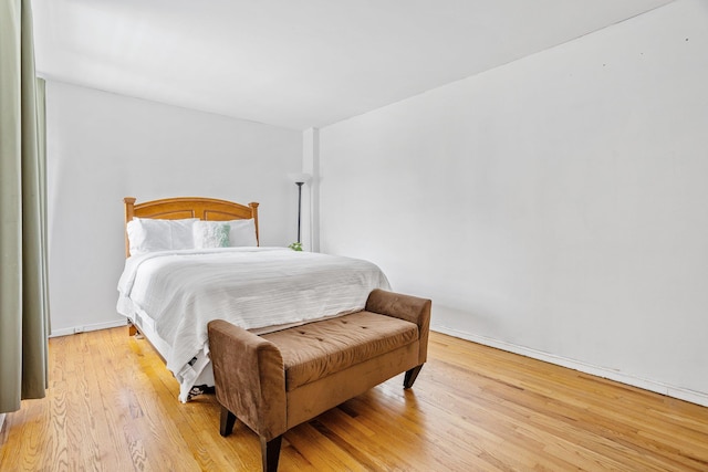 bedroom featuring light hardwood / wood-style flooring