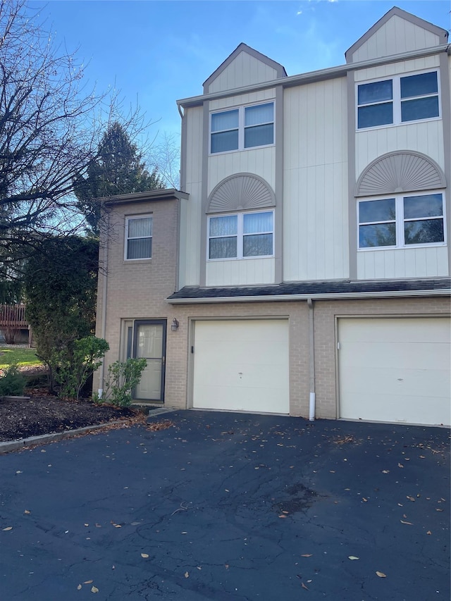 view of property featuring a garage