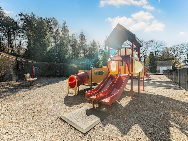 view of jungle gym