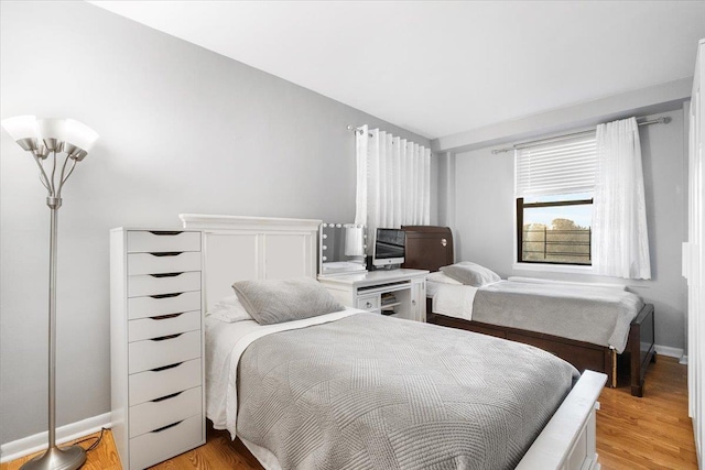 bedroom featuring light hardwood / wood-style floors