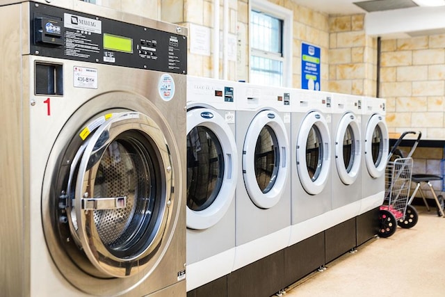 4705 Henry Hudson Pkwy W Unit 3D, Bronx, NY 10471 - communal laundry room featuring washer and clothes dryer