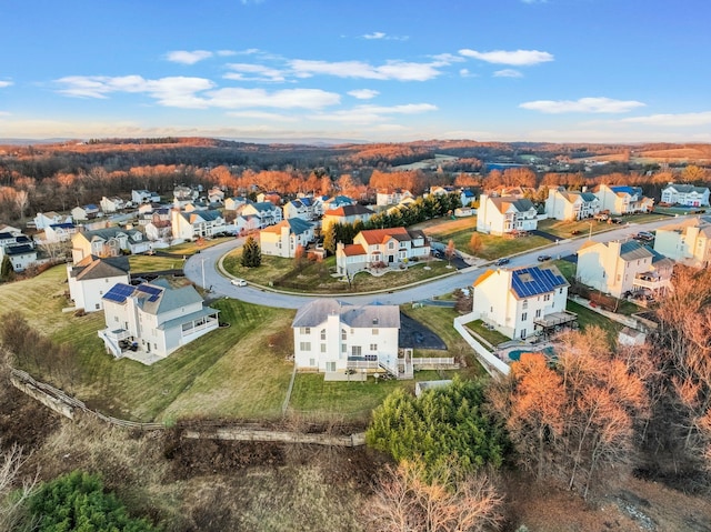 aerial perspective of suburban area