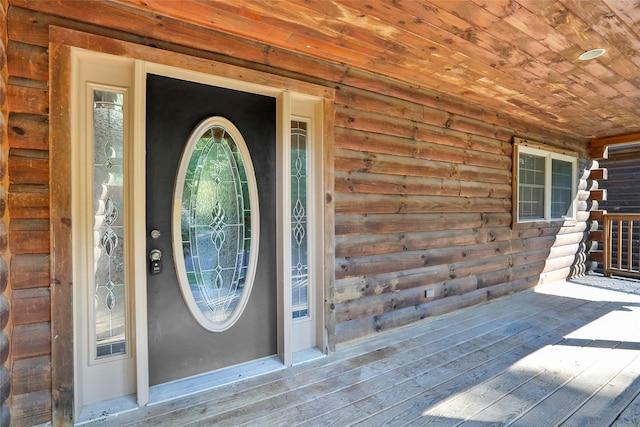 view of doorway to property