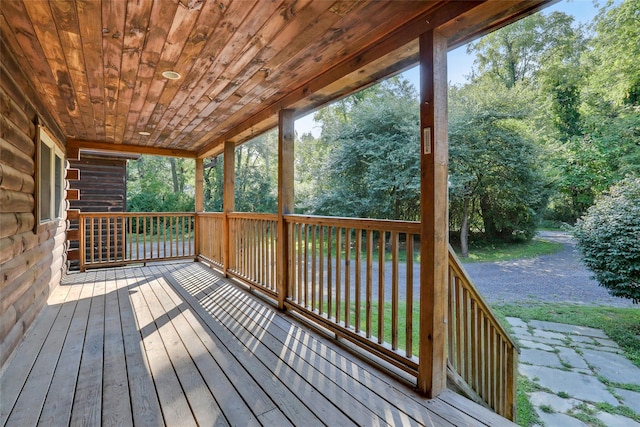 view of wooden deck