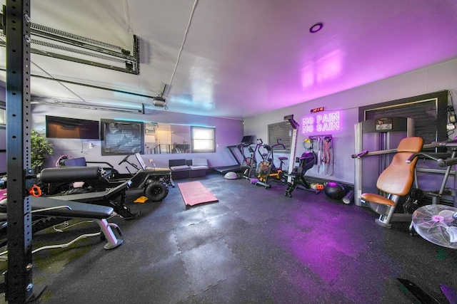 view of exercise room