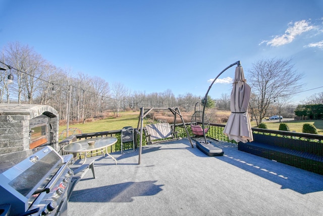 view of patio / terrace featuring grilling area