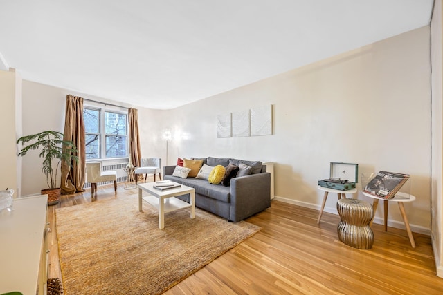 living room featuring hardwood / wood-style floors