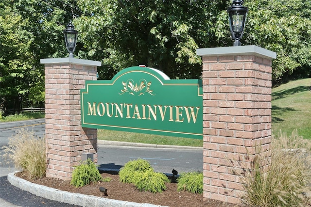 view of community sign